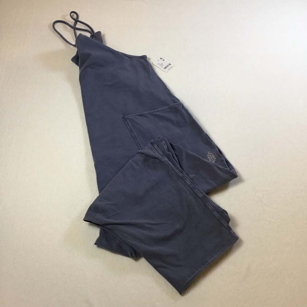 Free People Hot Shot Onesie in Blue Indigo boho oversized - Picture 5 of 9